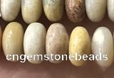 CRB5355 15.5 inches 5*8mm rondelle fossil coral beads wholesale