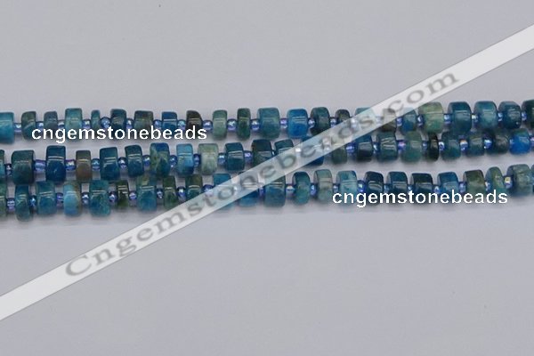 CRB536 15.5 inches 5*8mm tyre apatite gemstone beads wholesale