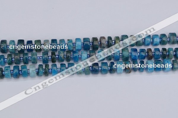 CRB537 15.5 inches 6*10mm tyre apatite gemstone beads wholesale