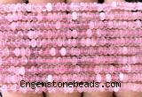 CRB5401 15 inches 2.5*4mm rondelle rose quartz beads wholesale