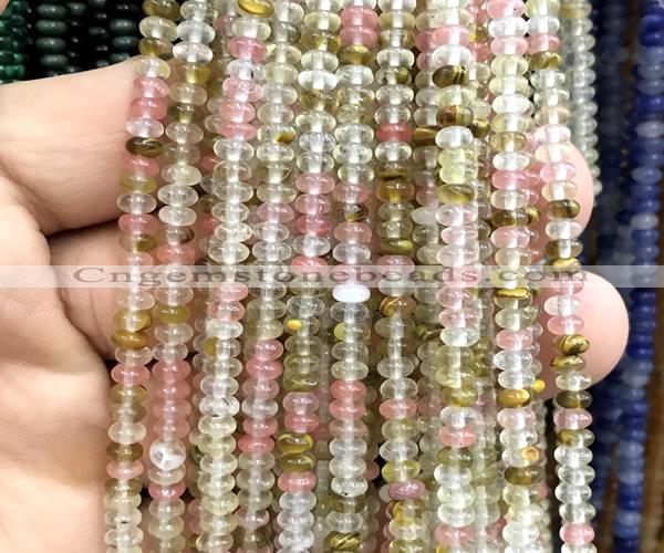 CRB5413 15 inches 2.5*4mm rondelle volcano cherry quartz beads