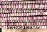 CRB5446 15 inches 2.5*4mm rondelle pink wooden jasper beads