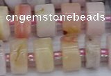 CRB545 15.5 inches 7*14mm tyre natural pink opal gemstone beads