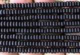 CRB5465 15 inches 2.5*4mm rondelle black agate beads wholesale