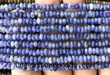 CRB5477 15 inches 2.5*4mm rondelle blue spot stone beads