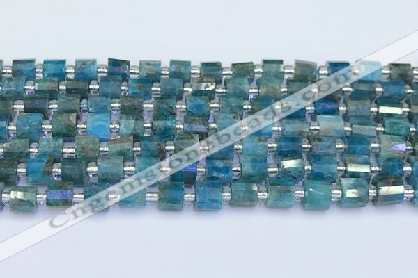 CRB5600 15.5 inches 5mm - 6mm faceted tyre apatite beads