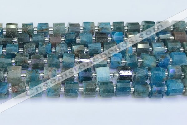 CRB5601 15.5 inches 7mm - 8mm faceted tyre apatite beads