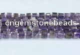 CRB5603 15.5 inches 7mm - 8mm faceted tyre amethyst beads