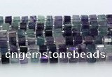 CRB5605 15.5 inches 7mm - 8mm faceted tyre fluorite beads