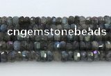 CRB5621 15.5 inches 5*9mm - 6*10mm faceted rondelle labradorite beads