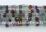 CRB5625 15.5 inches 6*8mm - 7*9mm faceted rondelle fluorite beads