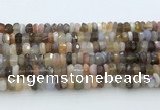 CRB5626 15.5 inches 3*6mm - 4*7mm faceted rondelle Botswana agate beads