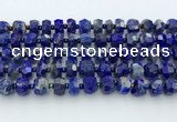 CRB5629 15.5 inches 6*9mm – 9*10mm faceted rondelle lapis lazuli beads