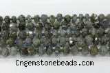 CRB5652 15.5 inches 5*8mm-6*10mm faceted rondelle labradorite beads wholesale