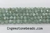 CRB5654 15.5 inches 5*8mm-6*10mm faceted rondelle green angel skin beads wholesale