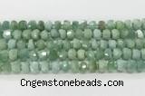 CRB5658 15.5 inches 6*10mm-7*11mm faceted rondelle jade beads wholesale