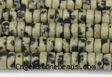 CRB5671 15 inches 3*4mm heishi dalmatian jasper beads wholesale