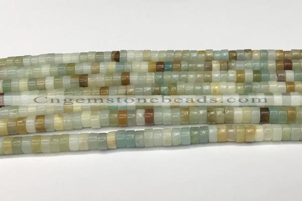 CRB5680 15 inches 4*6mm heishi amazonite beads wholesale