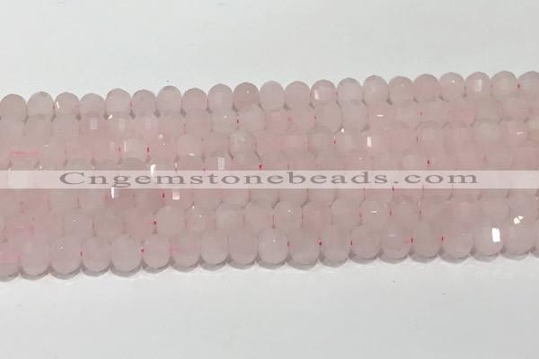 CRB5696 15 inches 6*6mm rose quartz beads wholesale