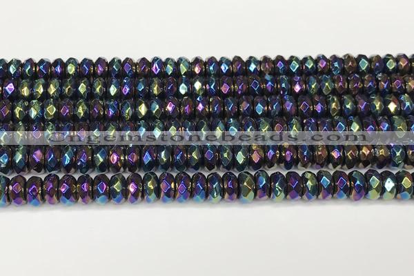 CRB5711 15 inches 5*8mm faceted rondelle AB-color gemstone beads