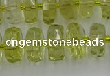 CRB574 15.5 inches 7*12mm faceted rondelle lemon quartz beads