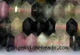 CRB5754 15 inches 2*3mm faceted tourmaline beads