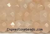 CRB5799 15 inches 4*6mm, 5*8mm, 6*10mm faceted rondelle pink aventurine jade beads