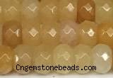 CRB5800 15 inches 4*6mm, 5*8mm, 6*10mm faceted rondelle Yellow aventurine jade beads