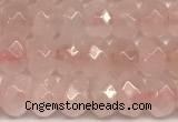 CRB5806 15 inches 4*6mm, 5*8mm, 6*10mm faceted rondelle rose quartz beads