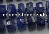 CRB581 15.5 inches 6*10mm faceted rondelle sodalite beads