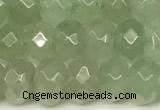 CRB5816 15 inches 4*6mm, 5*8mm, 6*10mm faceted rondelle green aventurine jade beads