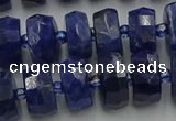 CRB582 15.5 inches 7*12mm faceted rondelle sodalite beads