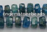 CRB589 15.5 inches 6*10mm faceted rondelle apatite beads