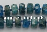 CRB590 15.5 inches 7*12mm faceted rondelle apatite beads