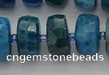 CRB593 15.5 inches 8*18mm faceted rondelle apatite beads