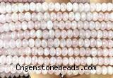 CRB6100 15 inches 4*6mm faceted rondelle rose quartz beads