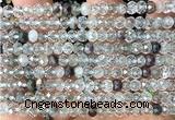 CRB6103 15 inches 4*6mm faceted rondelle phantom quartz beads