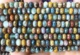 CRB6117 15 inches 4*6mm faceted rondelle ocean agate beads