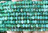 CRB6120 15 inches 4*6mm faceted rondelle green banded agate beads