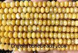 CRB6127 15 inches 4*6mm faceted rondelle yellow jade beads