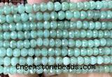 CRB6128 15 inches 4*6mm faceted rondelle green aventurine jade beads