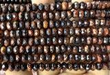 CRB6151 15 inches 4*6mm faceted rondelle red tiger eye beads
