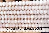 CRB6200 15 inches 5*8mm faceted rondelle rose quartz beads