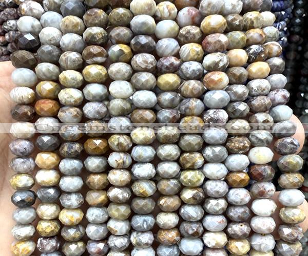 CRB6219 15 inches 5*8mm faceted rondelle gobi agate beads