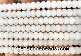 CRB6230 15 inches 5*8mm faceted rondelle white jade beads
