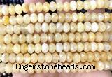 CRB6233 15 inches 5*8mm faceted rondelle yellow jade beads