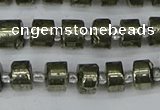 CRB624 15.5 inches 5*8mm tyre pyrite gemstone beads