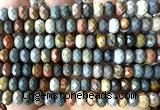 CRB6258 15 inches 5*8mm faceted rondelle American picture jasper beads