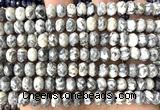 CRB6263 15 inches 5*8mm faceted rondelle grey picture jasper beads