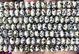 CRB6264 15 inches 5*8mm faceted rondelle dalmatian jasper beads